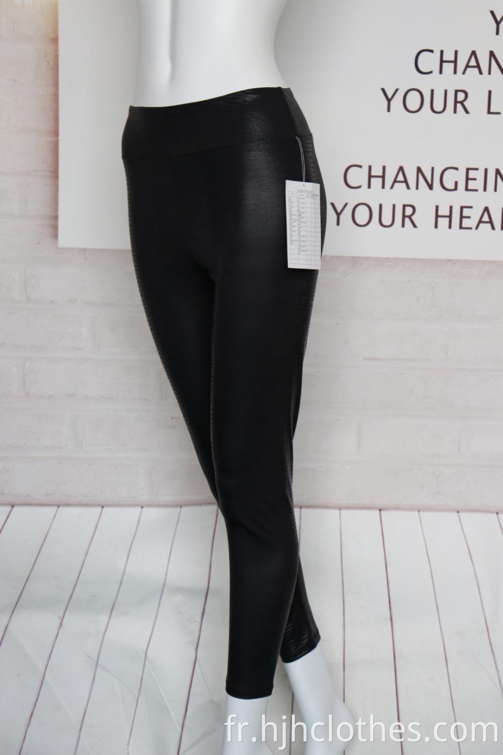 Foil Leather Trousers For Ladies